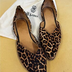 Bill Blass Brown and Black Leopard Print Loafers